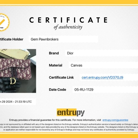 CHRISTIAN DIOR Oblique Saddle Belt Bag Burgundy 05-RU-1129 - Picture 9 of 15